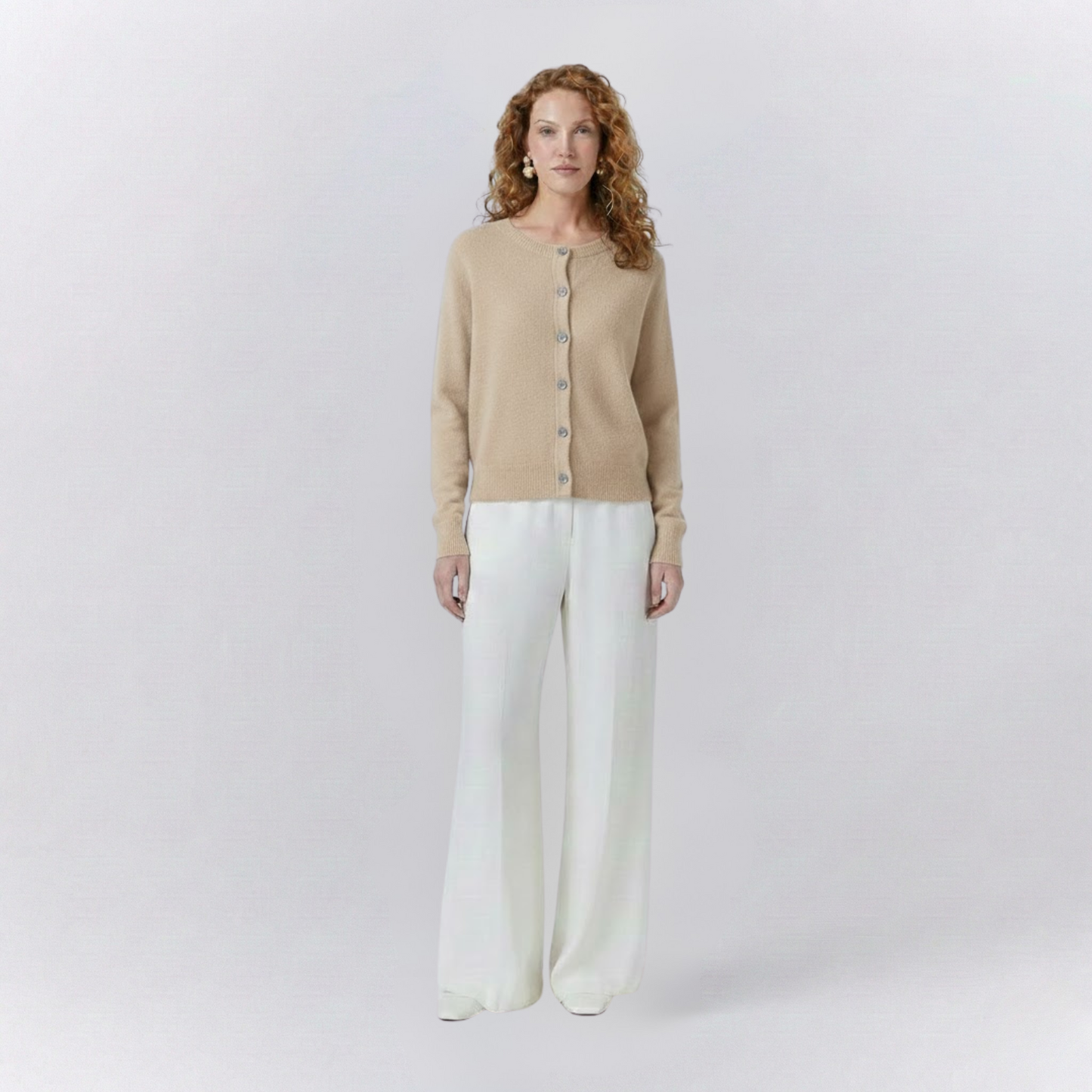 Isla Casual Fit Cardigan Sweater | Button Front Ribbed Sweater