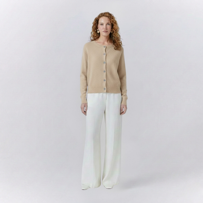 Isla Casual Fit Cardigan Sweater | Button Front Ribbed Sweater