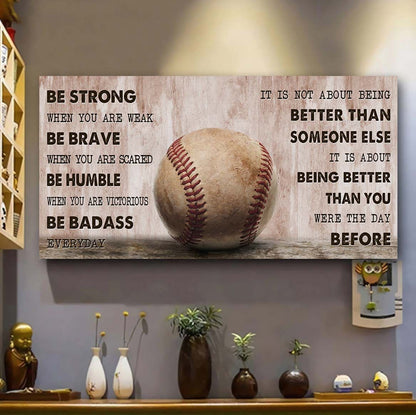 CourtKings™ Motivation Poster | It Is Not About Being Better Than Someone Else - Be Strong When You Are Weak