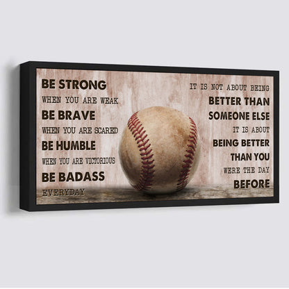 CourtKings™ Motivation Poster | It Is Not About Being Better Than Someone Else - Be Strong When You Are Weak