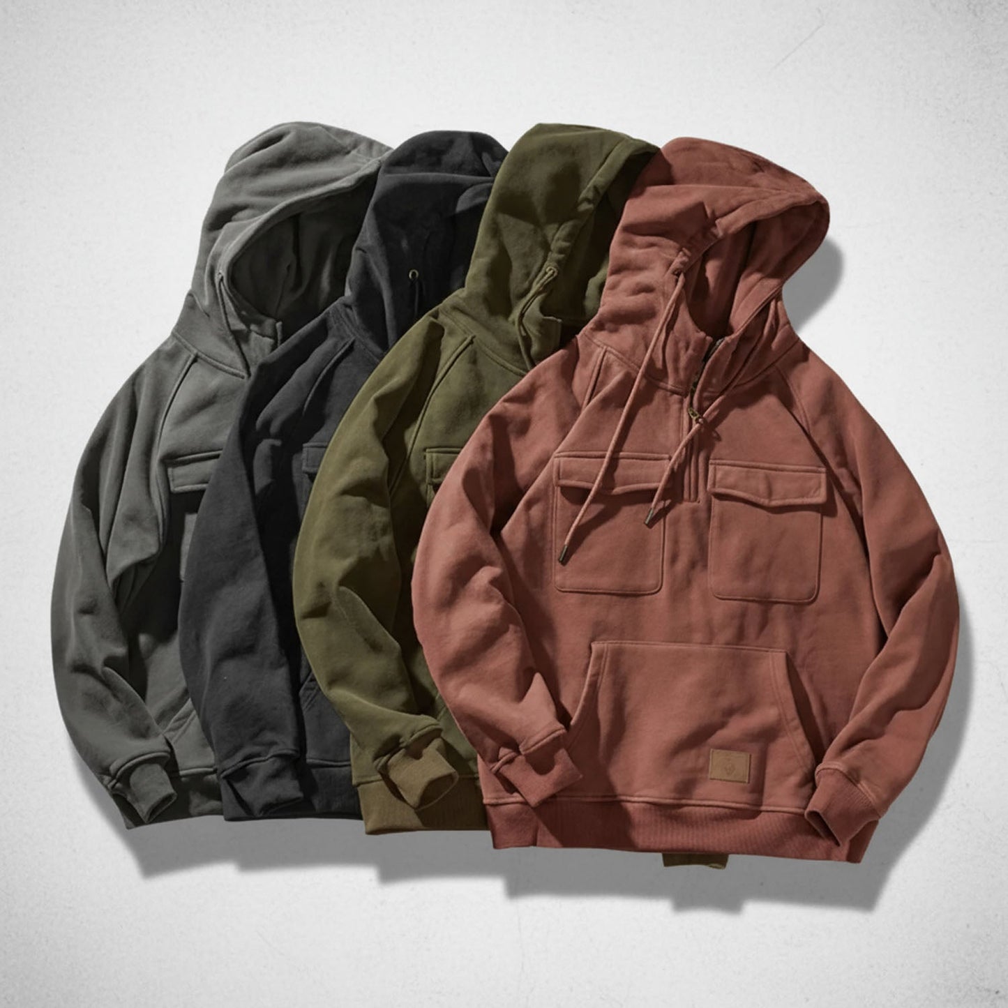 Jack Relaxed Fit Quarter-Zip Hoodie | Hooded Drawstring Hoodie