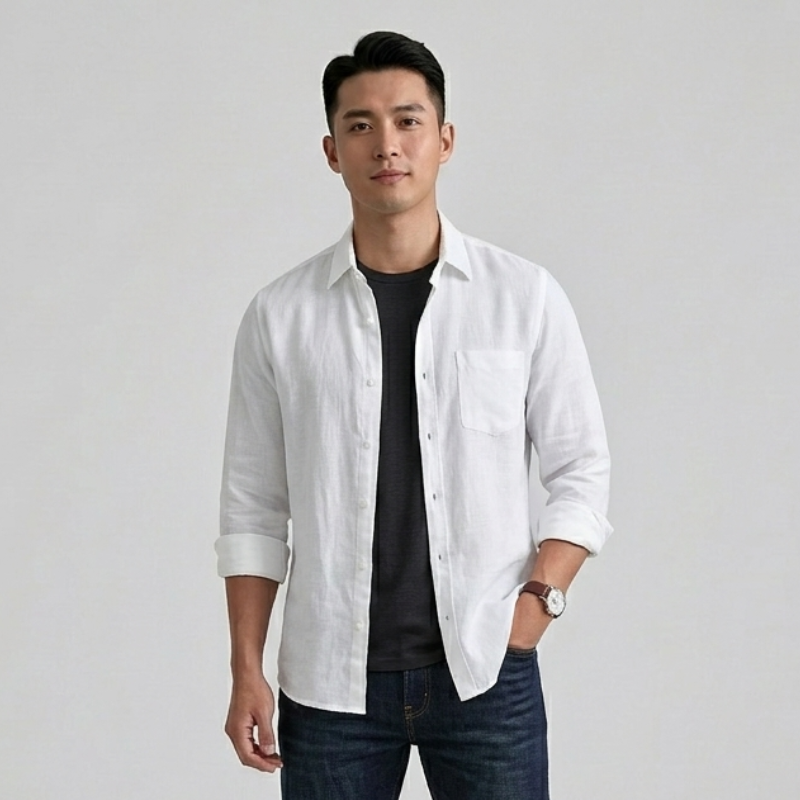 Lincoln Relaxed Button-Down Shirt with Chest Pockets