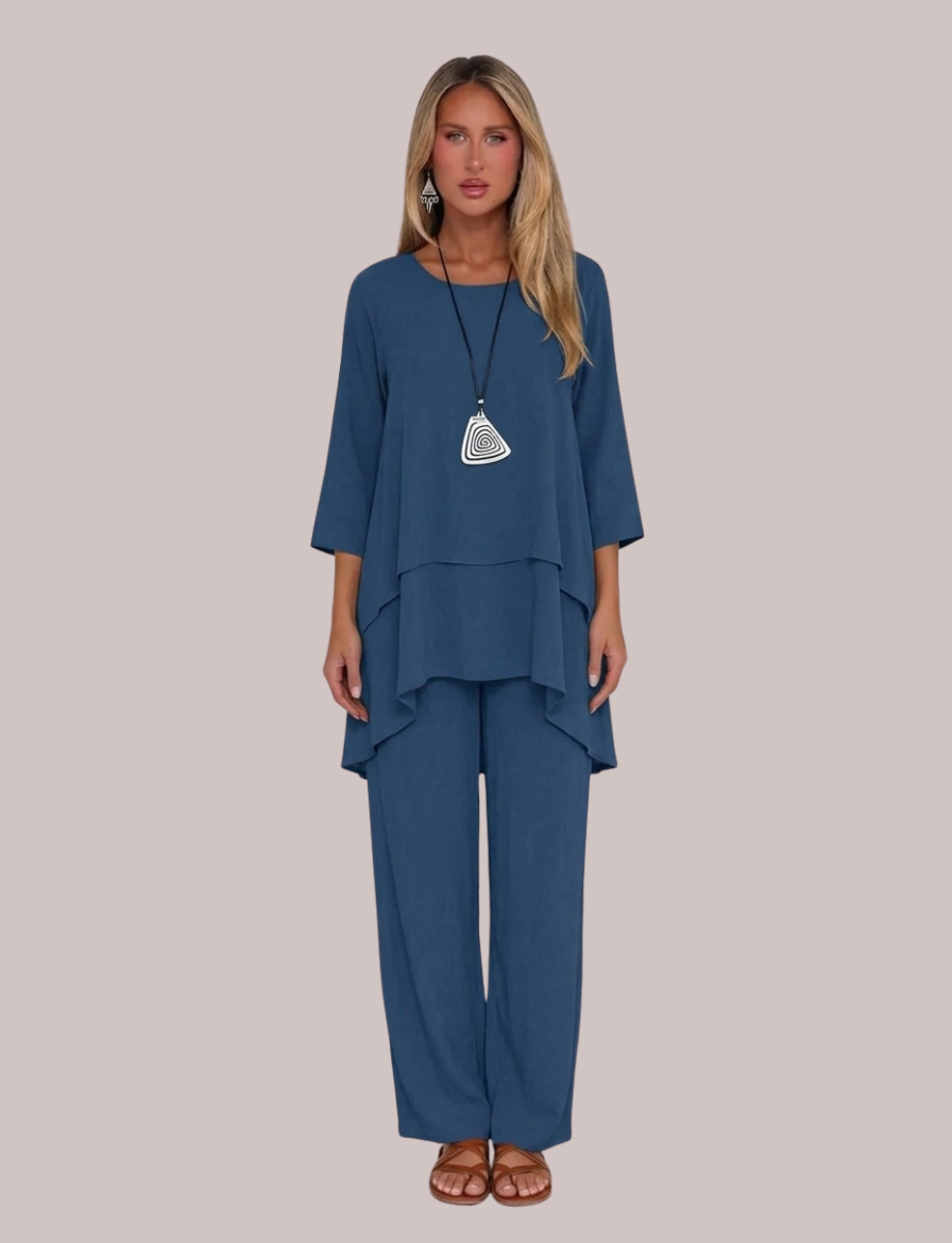Stylish Linen 2-Piece Set for Women | Breathable Casual Outfit