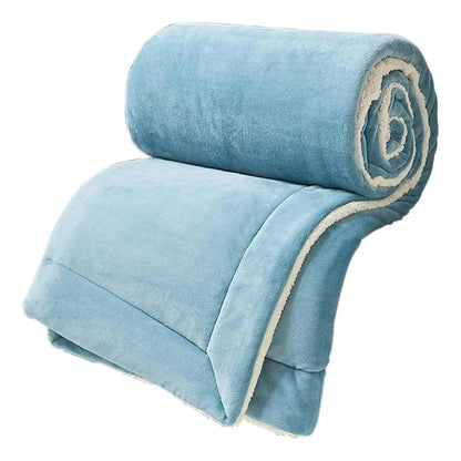 Cozy Sherpa Flannel Throw Blanket