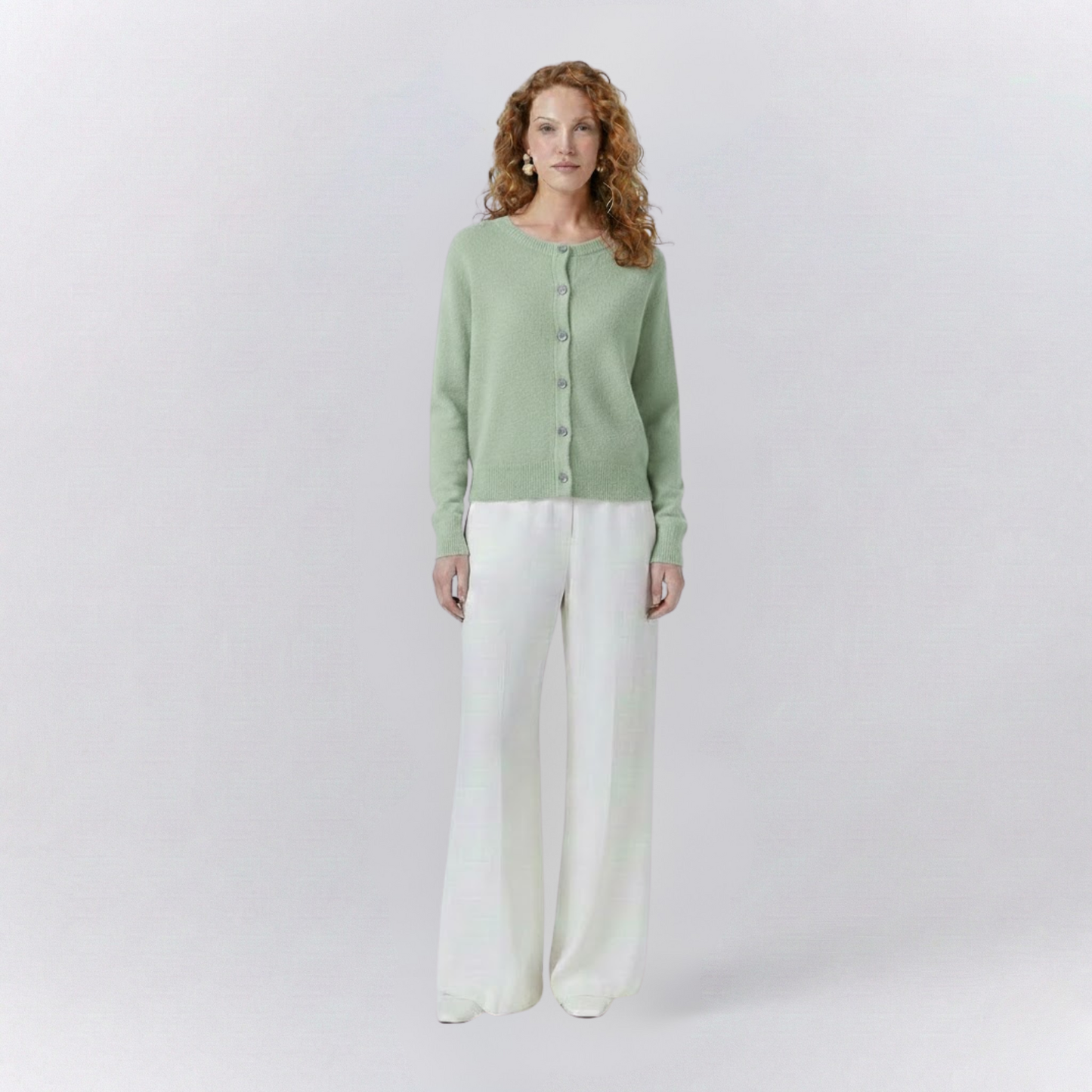 Isla Casual Fit Cardigan Sweater | Button Front Ribbed Sweater