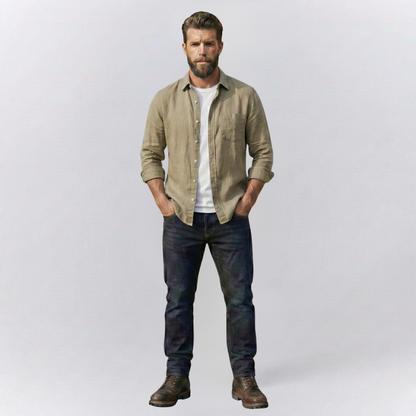 Lincoln Relaxed Button-Down Shirt with Chest Pockets