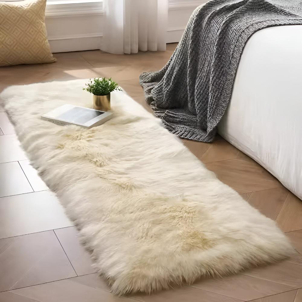 Modern Faux Fur Couch Cover With Plush Texture