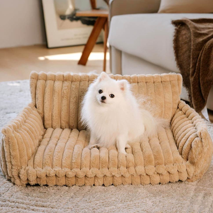 Contemporary Plush Dog Sofa Bed With Neck Support