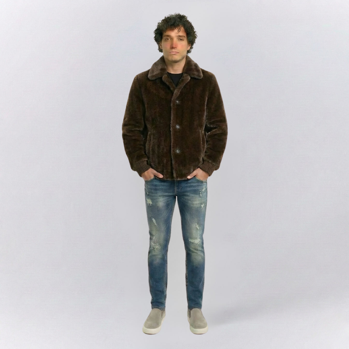 Theodore Regular Fit Jacket | Casual Collared Button Front Jacket