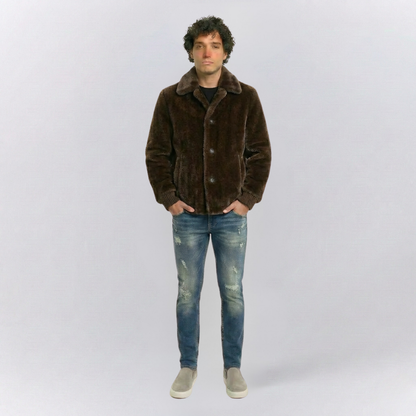 Theodore Regular Fit Jacket | Casual Collared Button Front Jacket