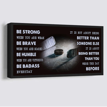CourtKings™ Motivation Poster | It Is Not About Being Better Than Someone Else - Be Strong When You Are Weak