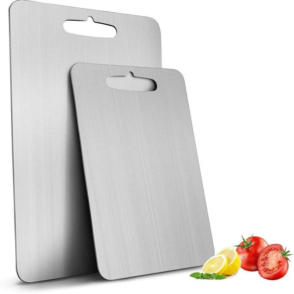 Stainless Steel Cutting Board with Integrated Handle