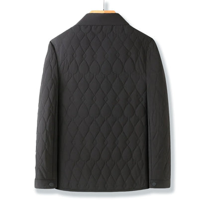 Arthur Quilted Jacket | Collared Button Front Long Sleeve Jacket