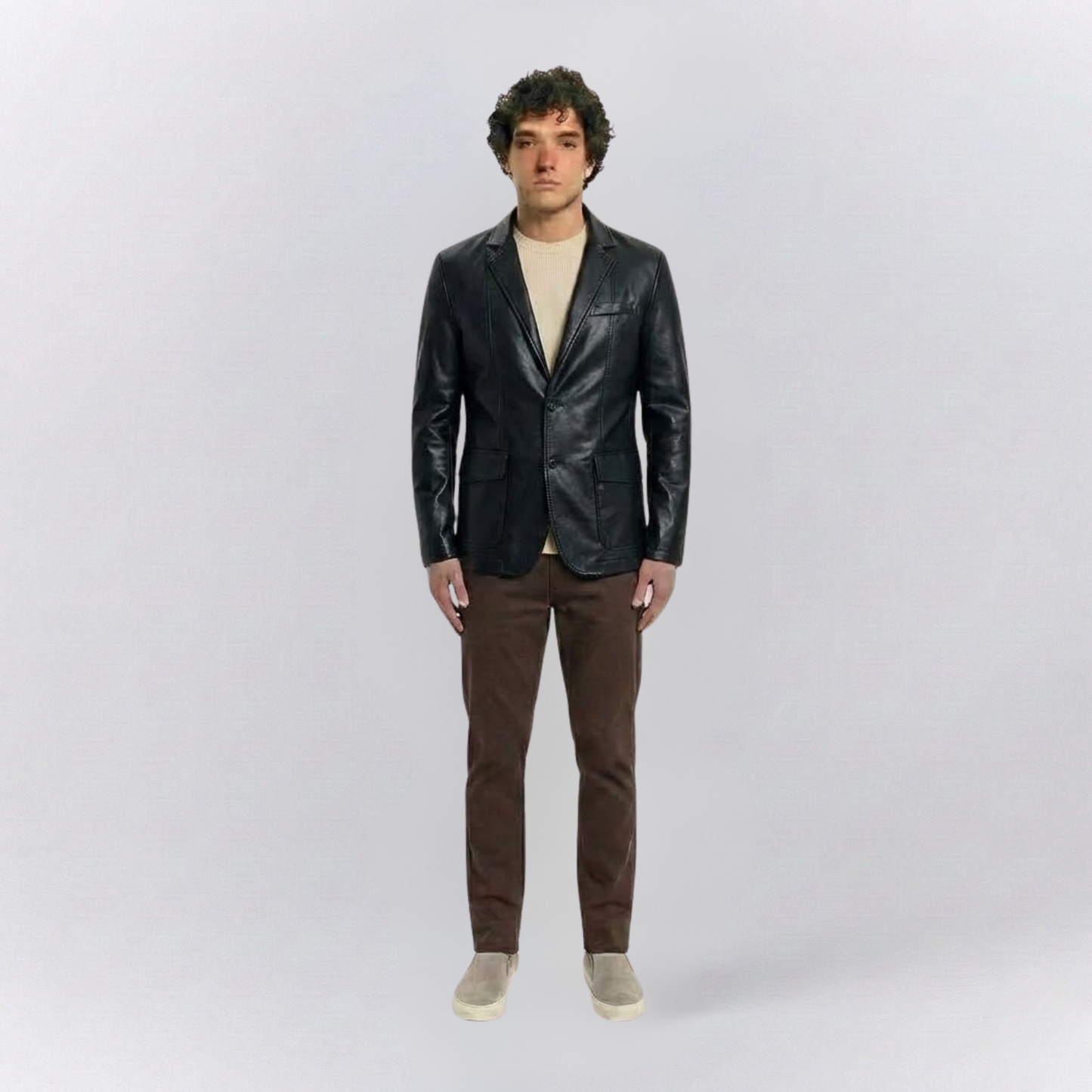 Joshua Casual Fit Blazer | Collared Button Front Blazer