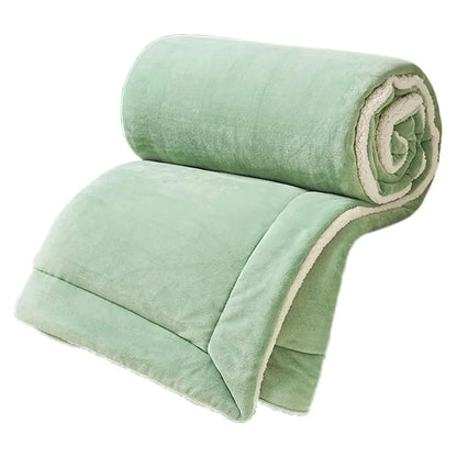 Cozy Sherpa Flannel Throw Blanket