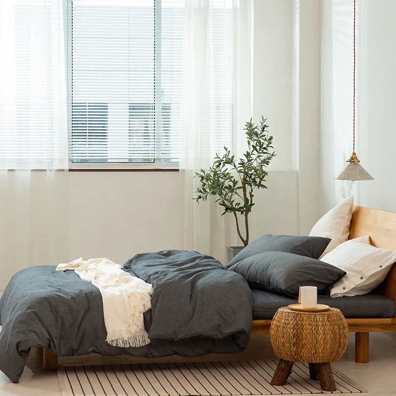 Japanese Style Cotton Duvet Cover Set