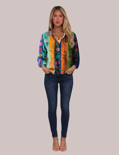 Ava Classic Button Shirt | Collared Long Sleeve