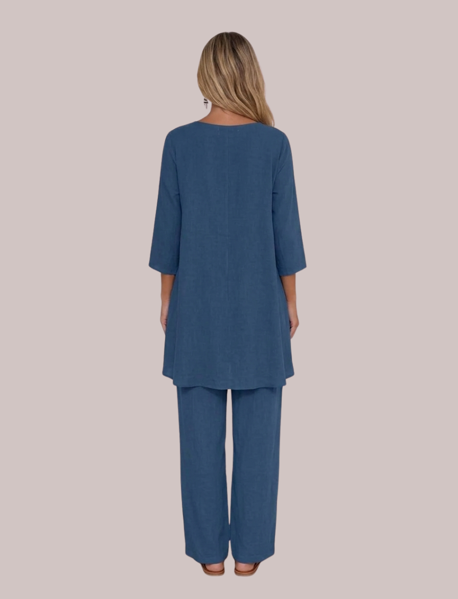 Stylish Linen 2-Piece Set for Women | Breathable Casual Outfit