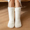 Isabella Plush Relaxed Fit Slipper Socks | Solid Mid-Calf Slipper Socks