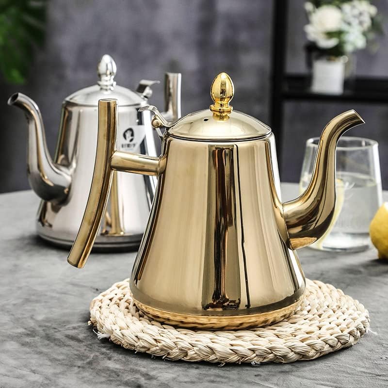 Modern Stainless Steel Teapot with Infuser