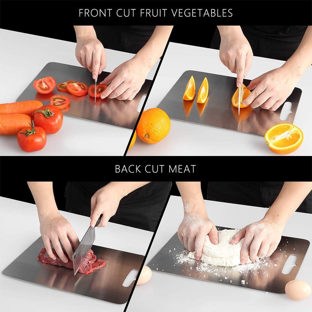 Stainless Steel Cutting Board with Integrated Handle
