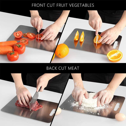 Stainless Steel Cutting Board with Integrated Handle