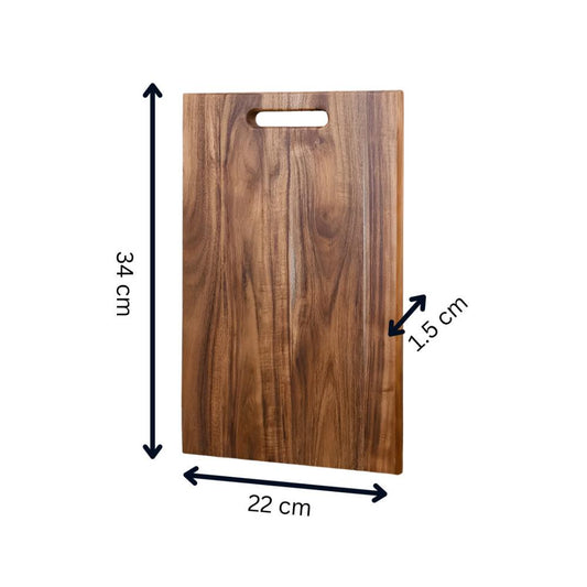 Solid Wood Cutting Board With Integrated Handle