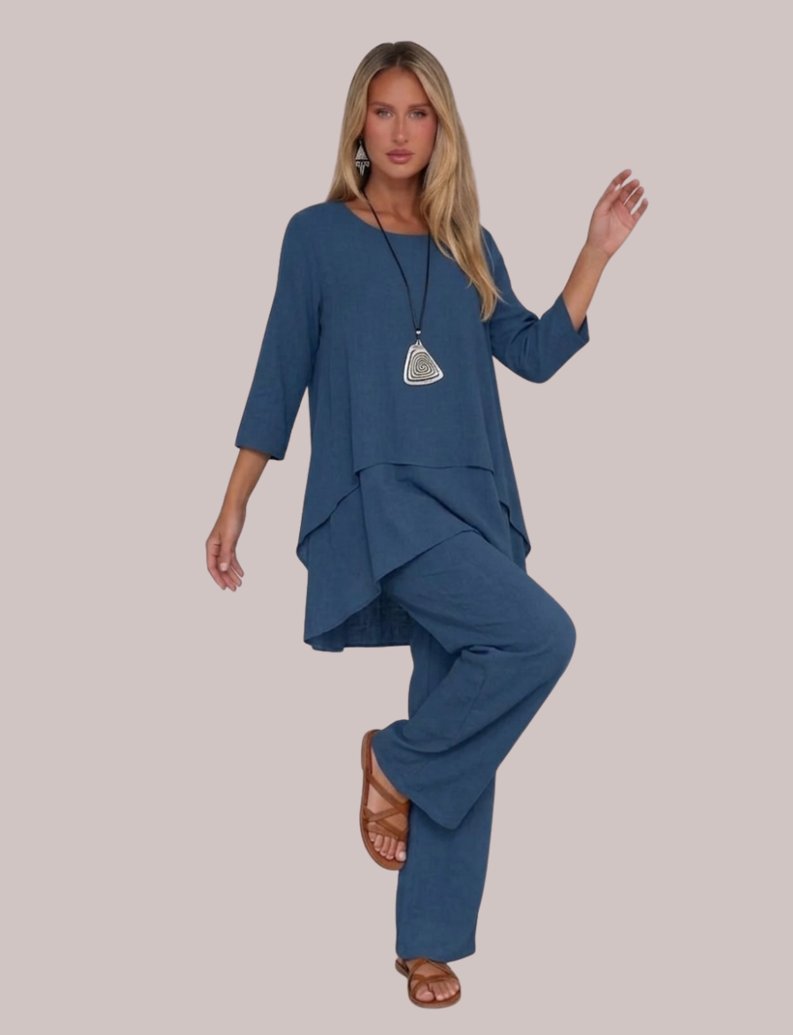 Stylish Linen 2-Piece Set for Women | Breathable Casual Outfit