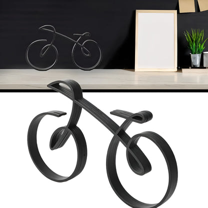 Modern Metal Bicycle Sculpture With Abstract Design