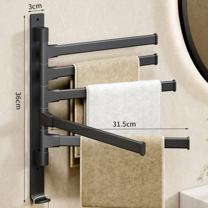 Modern Swivel Towel Rack With Four Arms