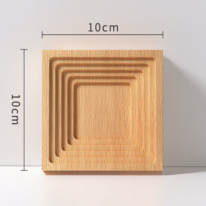 Nordic Wooden Ripple Serving Tray With Curved Edges