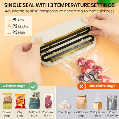 3-in-1 cordless mini vacuum sealer – keep food fresh & more