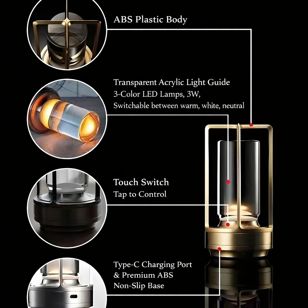 Nordic Touch-Control Table Lantern