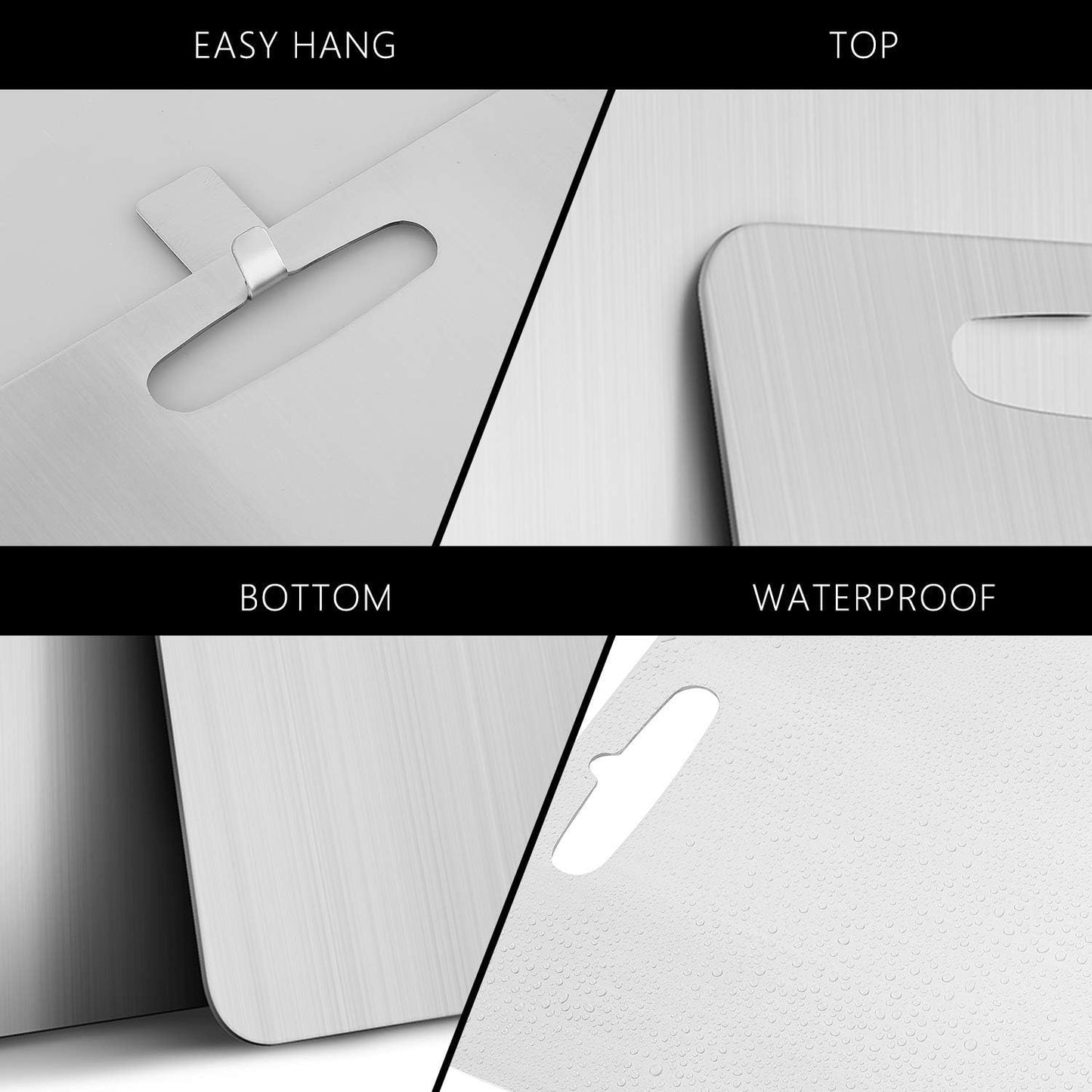 Stainless Steel Cutting Board with Integrated Handle