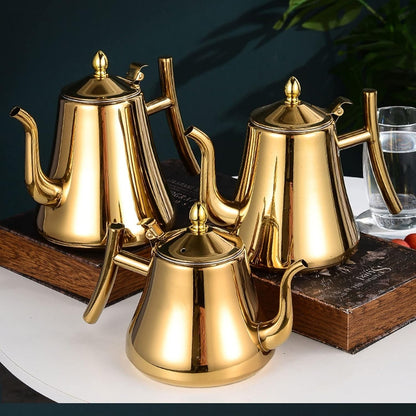 Modern Stainless Steel Teapot with Infuser