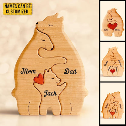 HeartHug™ | Personalized Wooden Bear Art Puzzle - We Are One