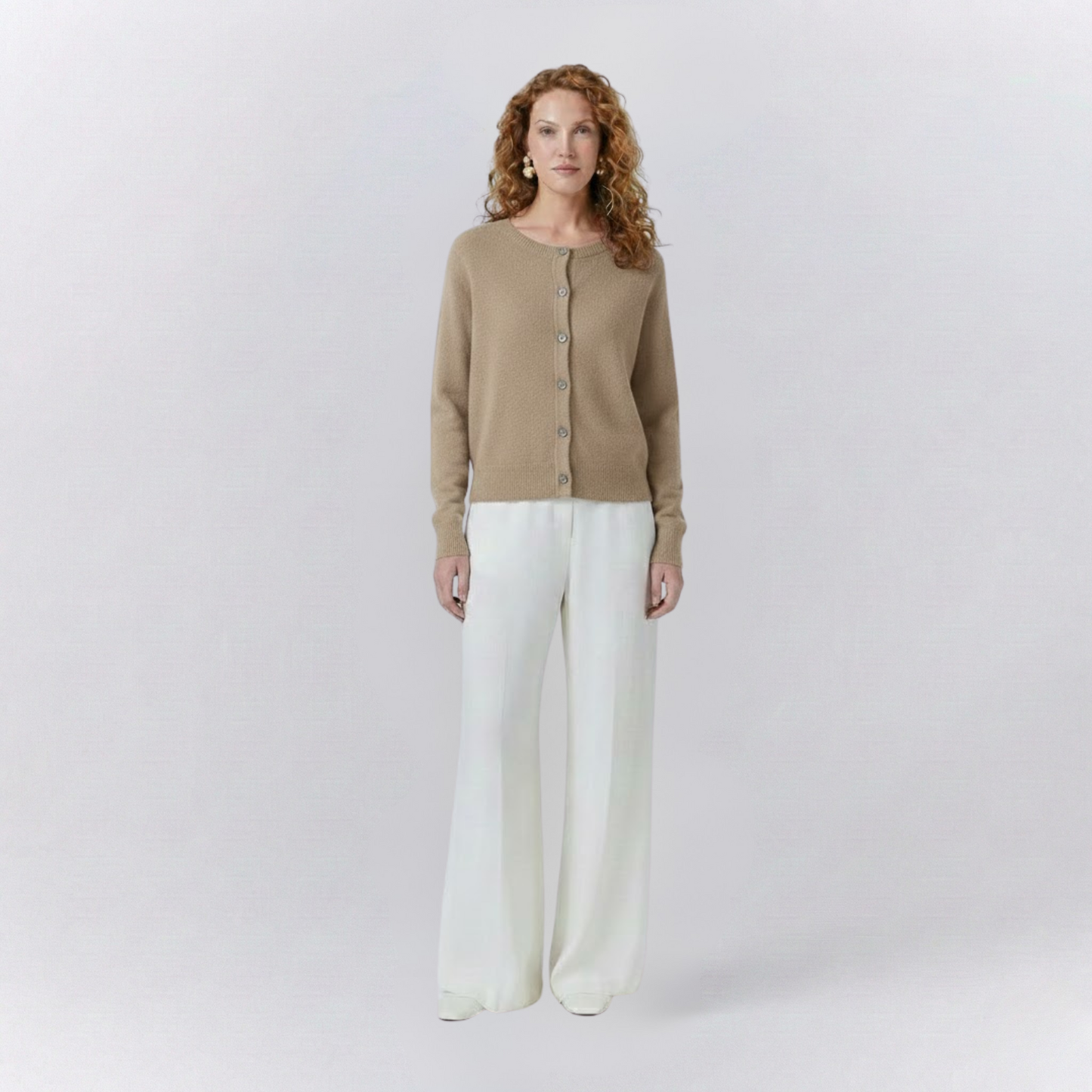 Isla Casual Fit Cardigan Sweater | Button Front Ribbed Sweater
