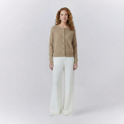 Isla Casual Fit Cardigan Sweater | Button Front Ribbed Sweater