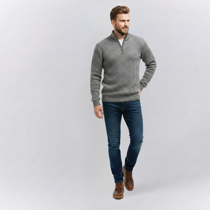 Oliver Regular Fit Polo Sweater | Collared Long Sleeve Hip-Length Polo Sweater