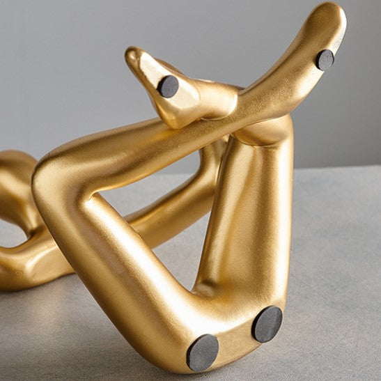 Modern Resin Wine Rack Sculpture With Corkscrew Holder