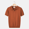 William Ribbed V-Neck Knit Polo | Collared Short Sleeve Polo