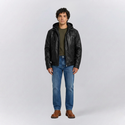 Oliver Hooded Jacket | Zipper Drawstring Hooded Jacket