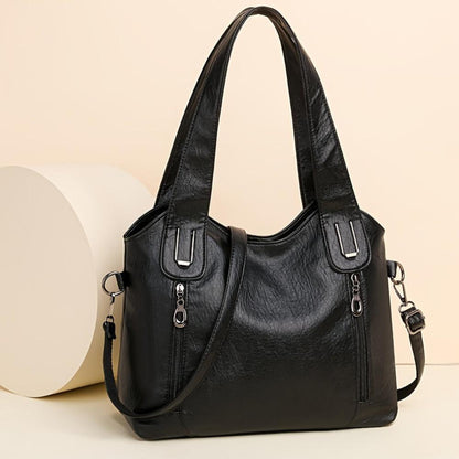 Venice Notte Vegan Handbag | Slouchy Chic Modern-Inspired Shoulder Bag