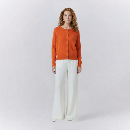 Isla Casual Fit Cardigan Sweater | Button Front Ribbed Sweater