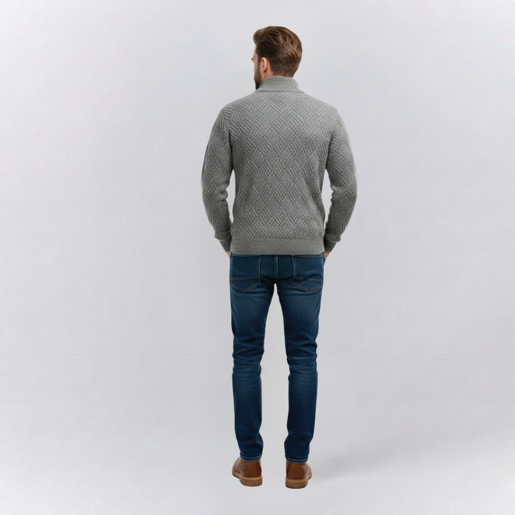 Oliver Regular Fit Polo Sweater | Collared Long Sleeve Hip-Length Polo Sweater