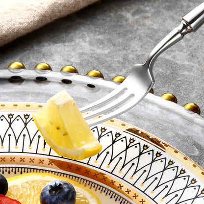 Stainless Steel Flatware Set with Polished Finish