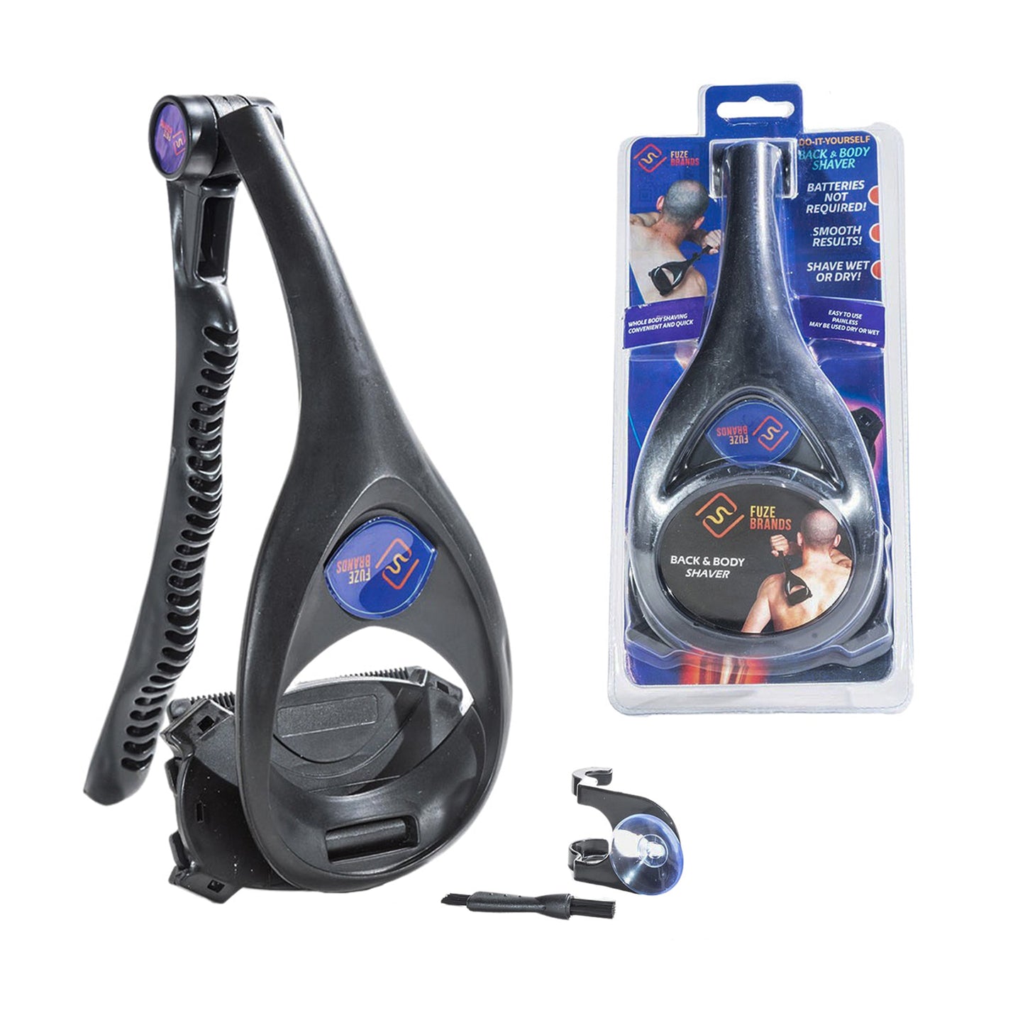 MachoGlide™ Back & Body Shaver | Pain-Free Wet/Dry Grooming with Extra-Long Foldable Handle