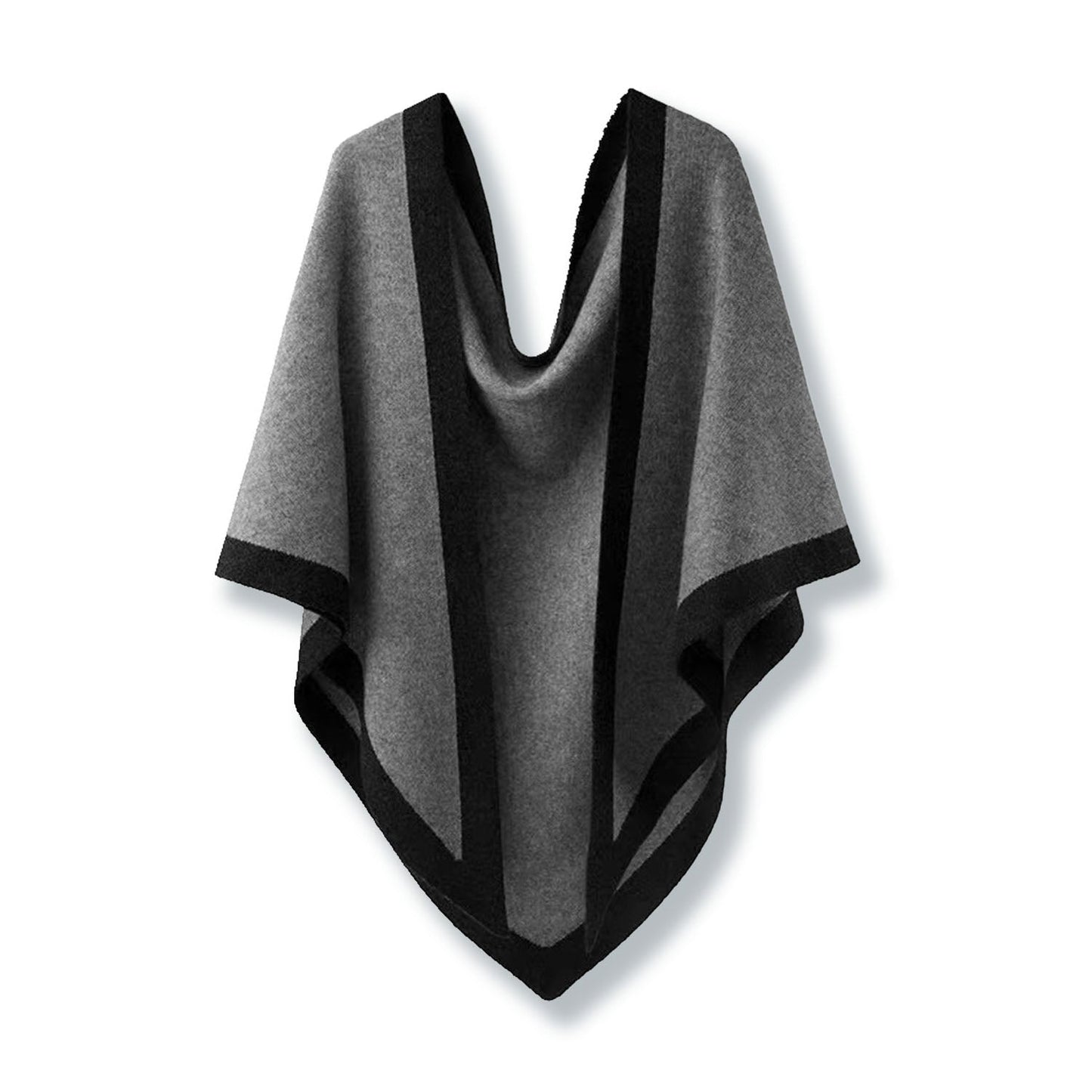Helen Shawl | Triangle Contrast-Edge Shawl