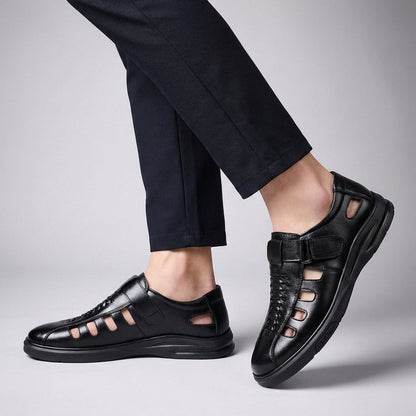 Marcellus Fisherman Sandals with Woven Detailing and Sport Sole