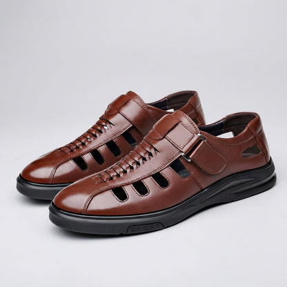 Marcellus Fisherman Sandals with Woven Detailing and Sport Sole